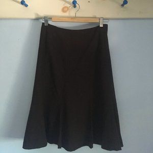 Deep brown stretchy skirt with flared bottom